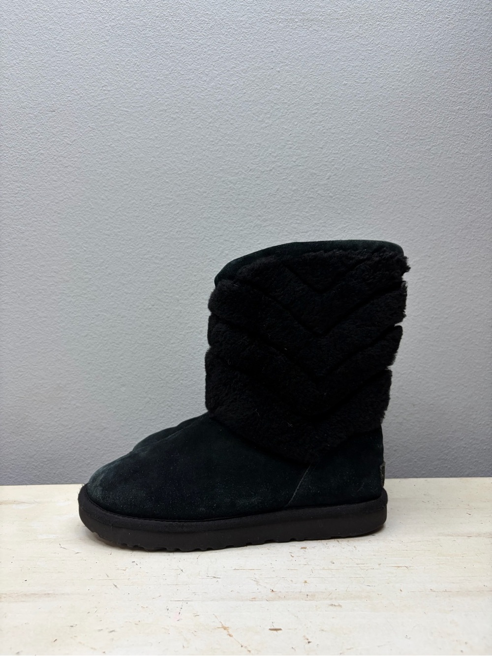 Ugg Black Suede Tania Boots Size 8